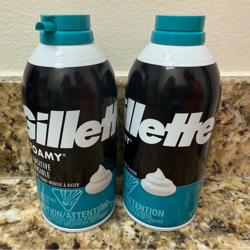 NWT Gillette Sensitive Foamy Shaving Cream